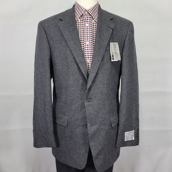 Gianfranco Ruffini Italy Men's Sport Coat Blazer Two Button Gray Camel Blend 42L